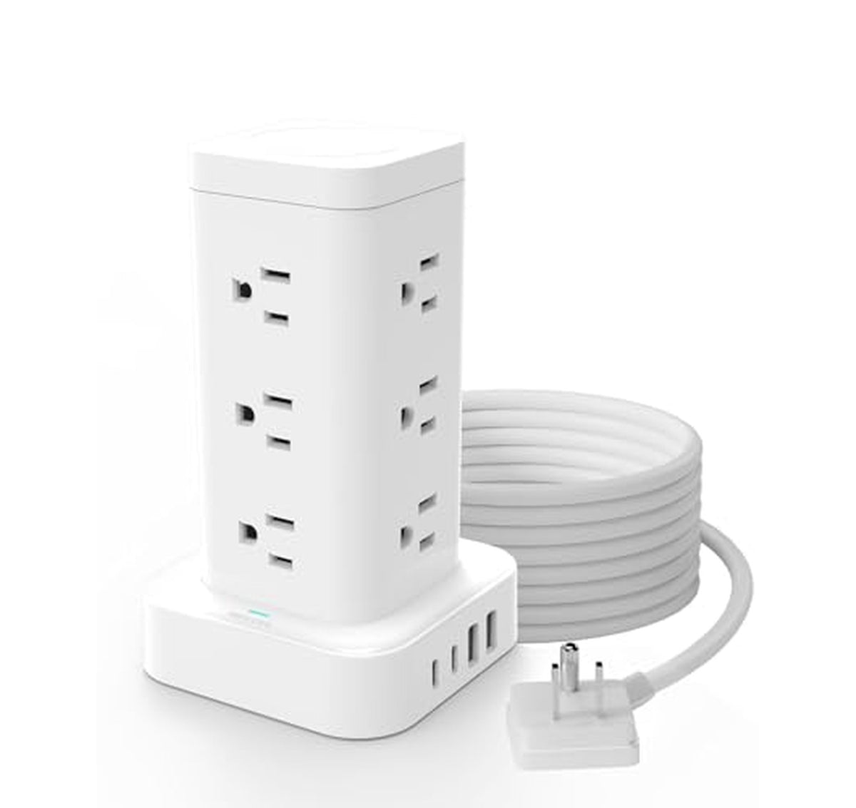 16-in-1 Surge Protector Power Strip Tower with USB