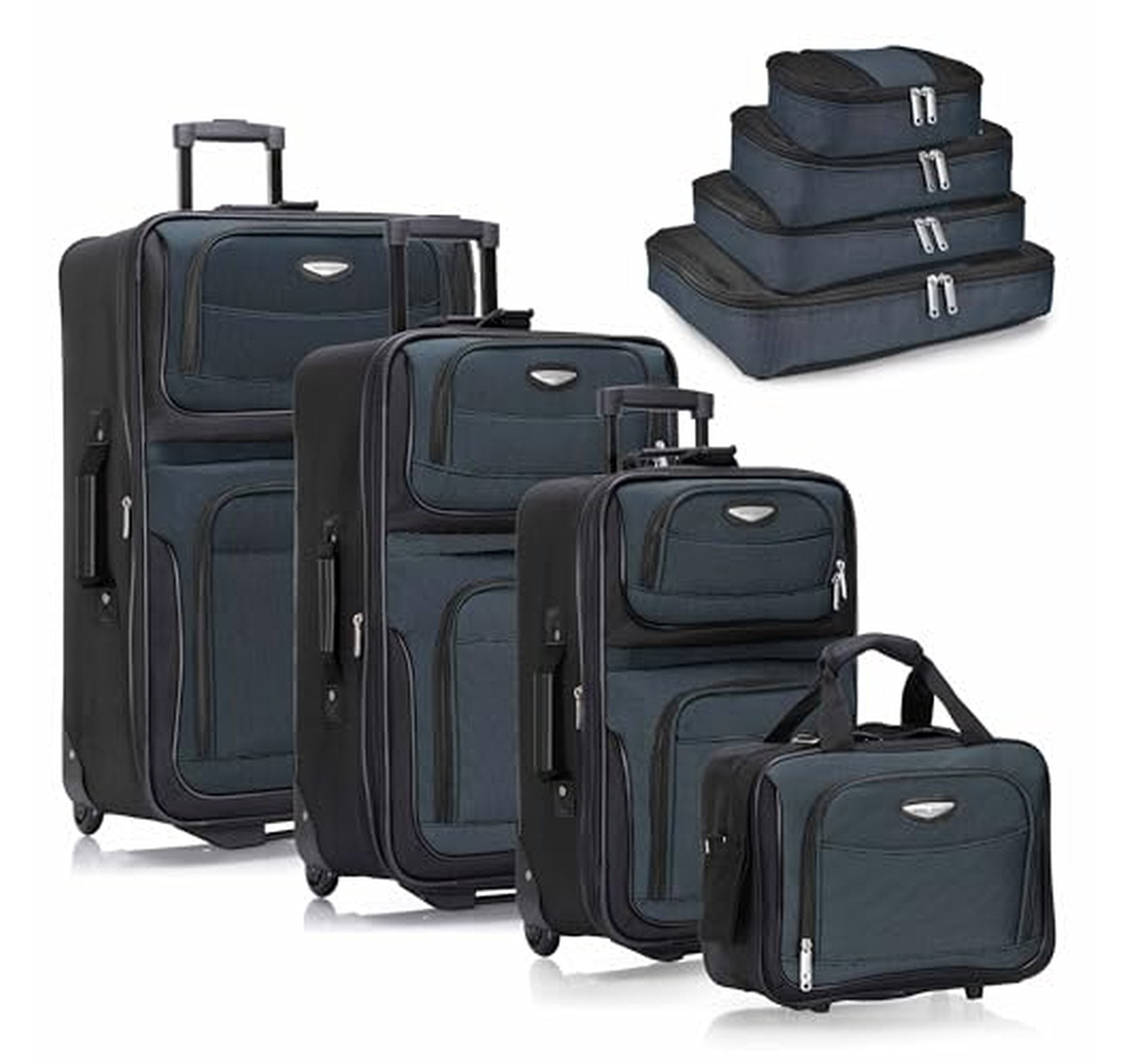 4 Piece Softside Expandable Rolling Luggage Set