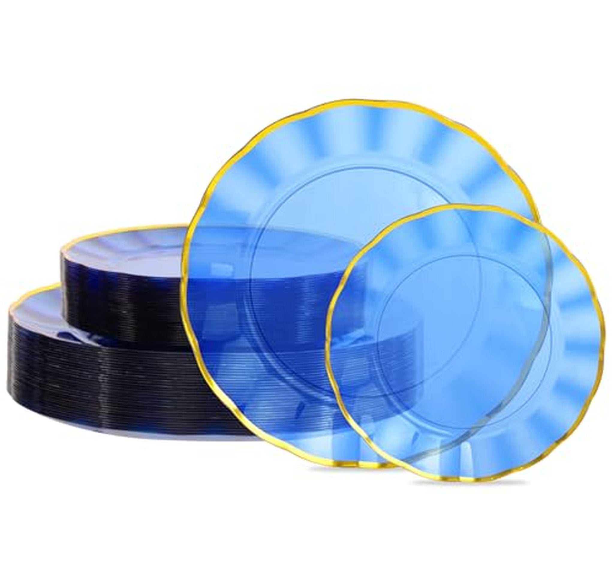 60 Count Heavy Duty Disposable Plastic Plates Set