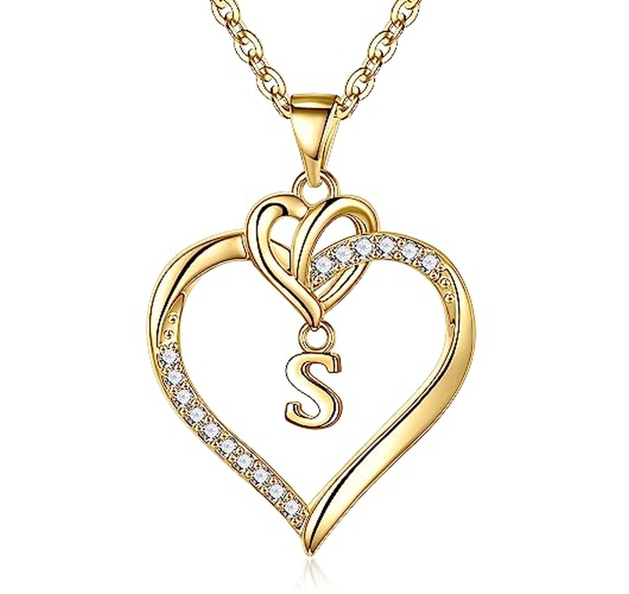 Heart Initial Pendant Necklace