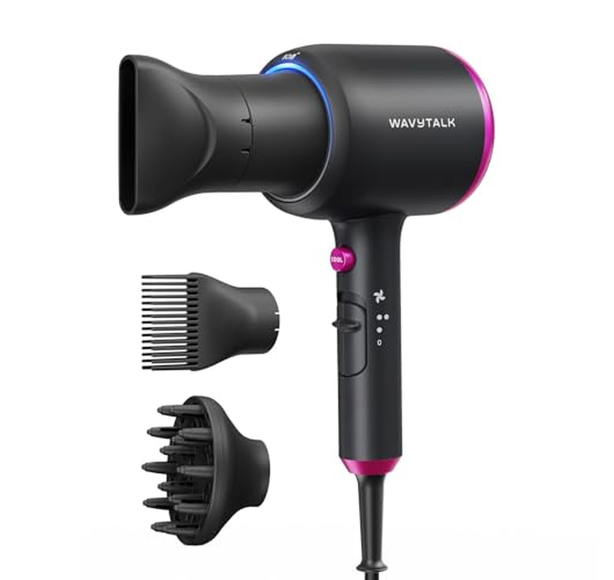 Ionic Hair Dryer with Diffuser for Curly Hair