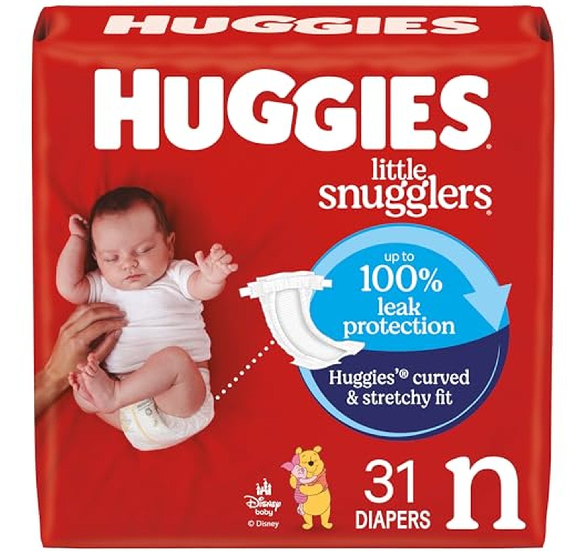 HUGGIES Little Snugglers Newborn Diapers 31 Count