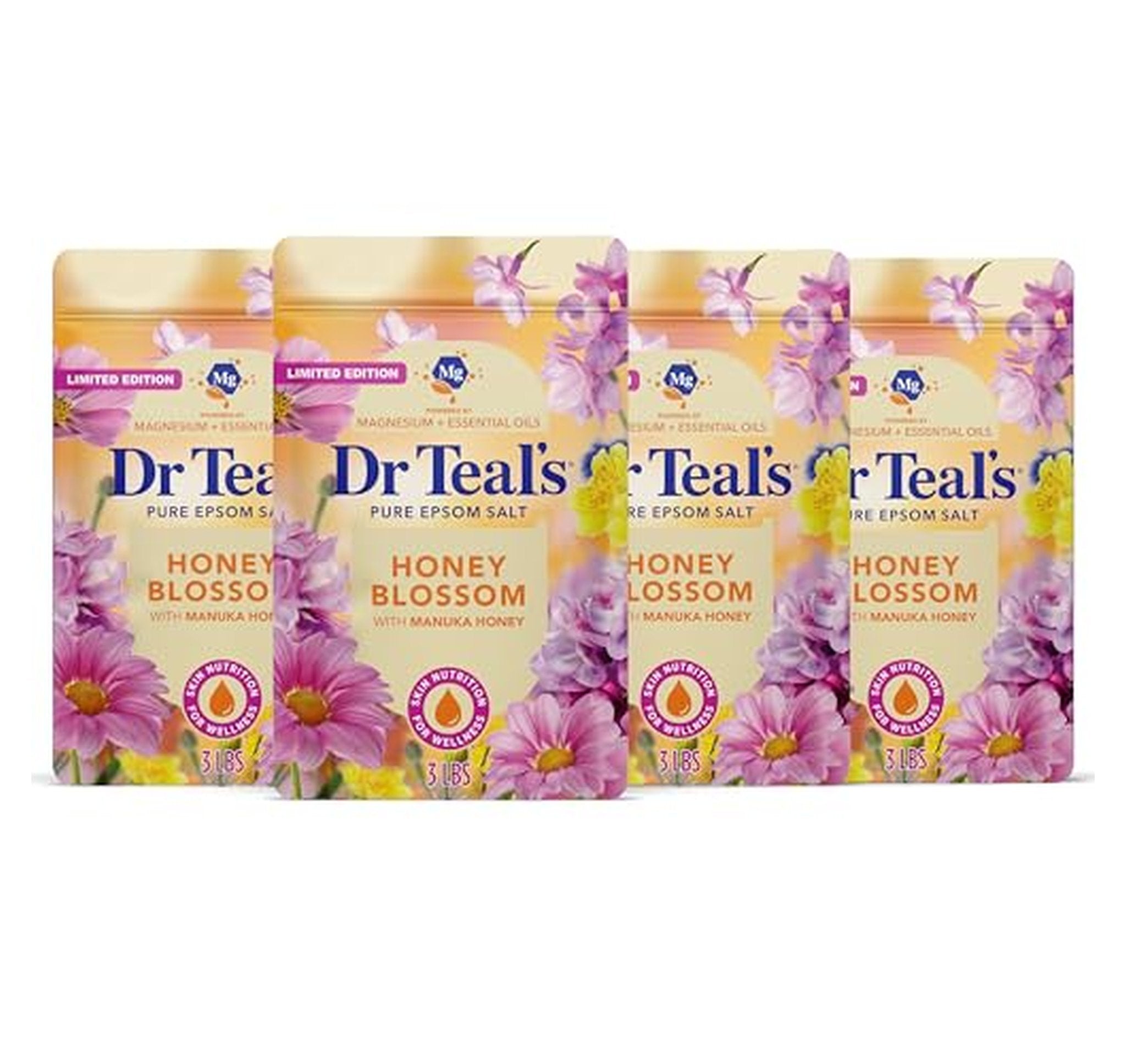 4 Pack Dr Teal's Epsom Salt Magnesium Soak