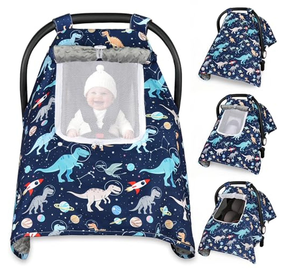 Mesh Window Infant Car Seat Canopy Cover