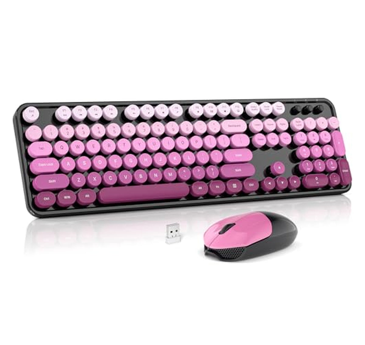 Wireless Typewriter-Style Keyboard and Mouse Combo