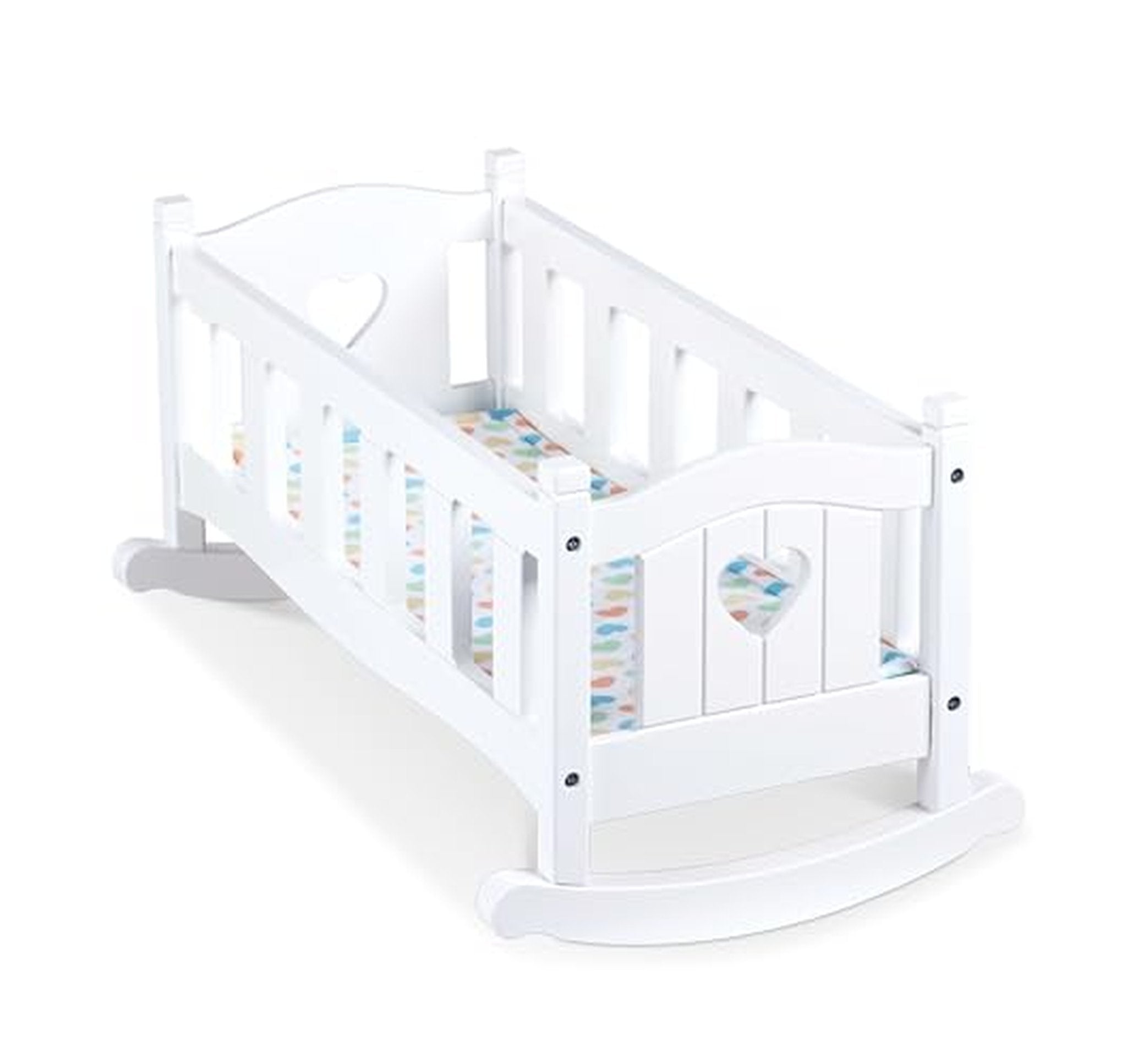Melissa & Doug Wooden Doll Cradle Bed