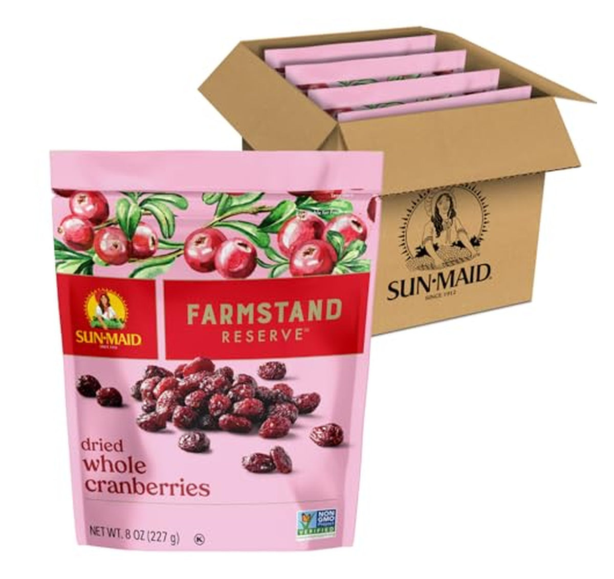 4 Pack Sun-Maid Farmstand Reserve Dried Cranberries