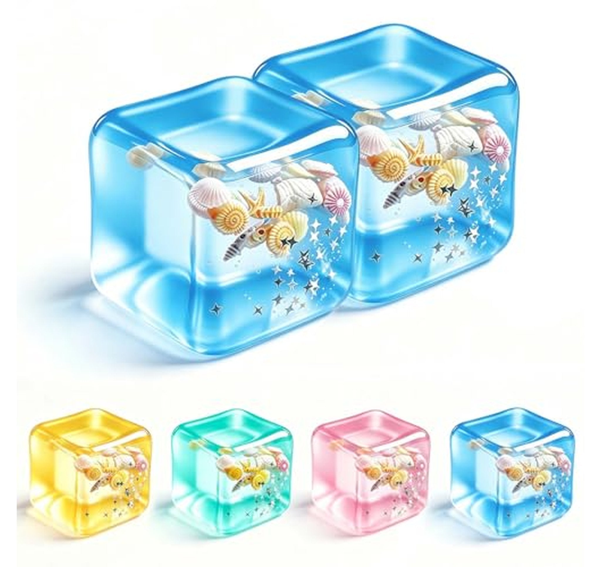 2 Pack Stress Relief Squishy Fidget Cubes