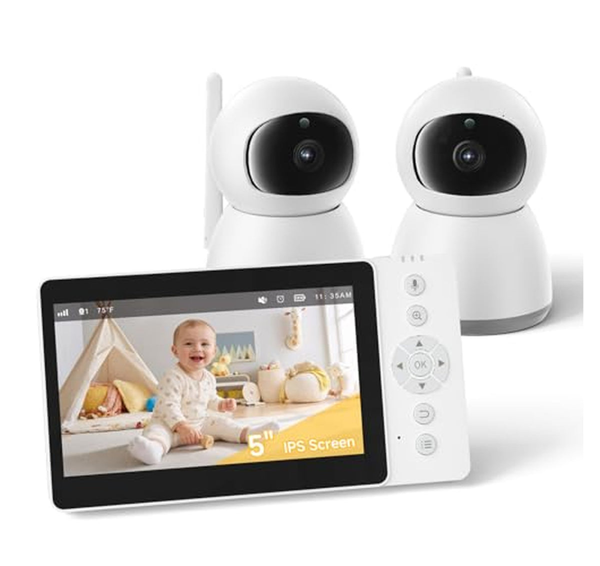 1080p Non-WiFi PTZ Video Baby Monitor