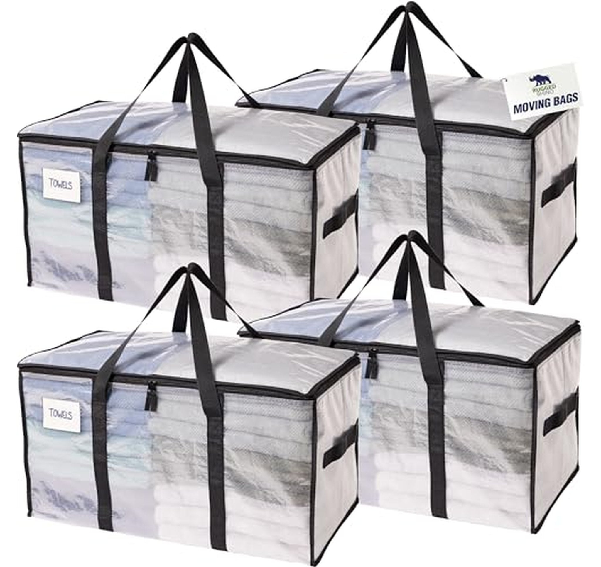 4 Pack Heavy Duty Extra Large Moving Storage Bags