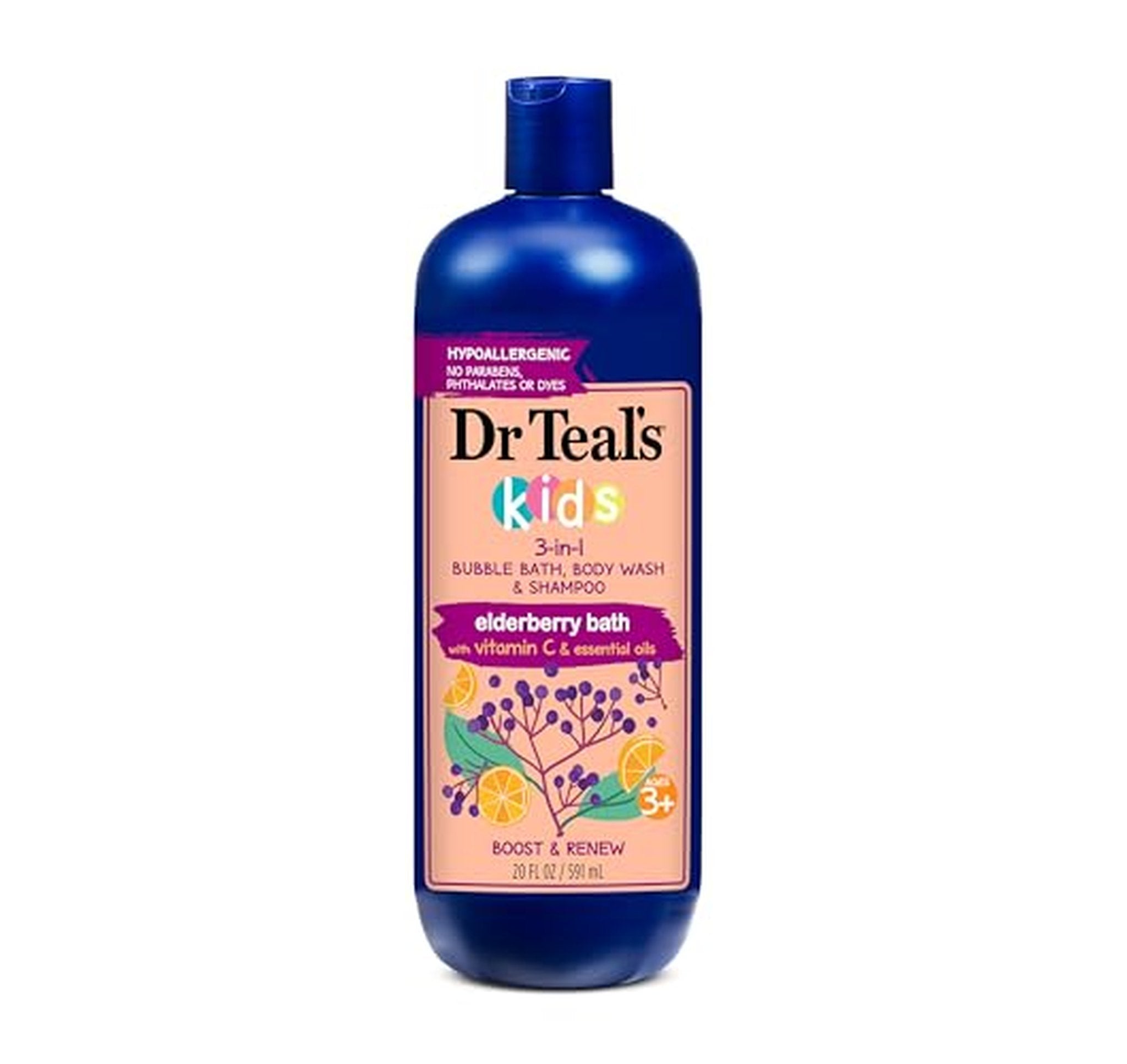 Dr Teal's Kids Elderberry 3-in-1 Bath Wash 20oz