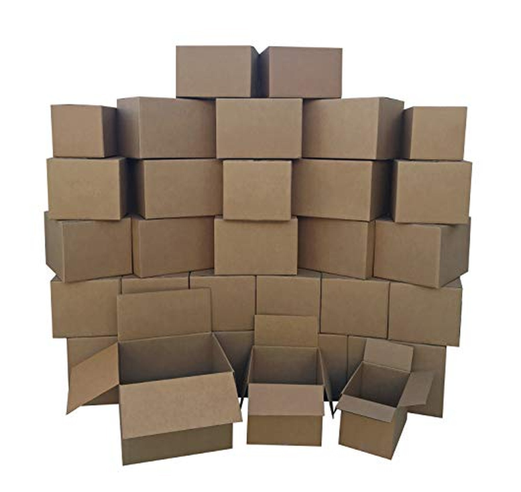 30 Pack Amazon Basics Assorted Cardboard Moving Boxes