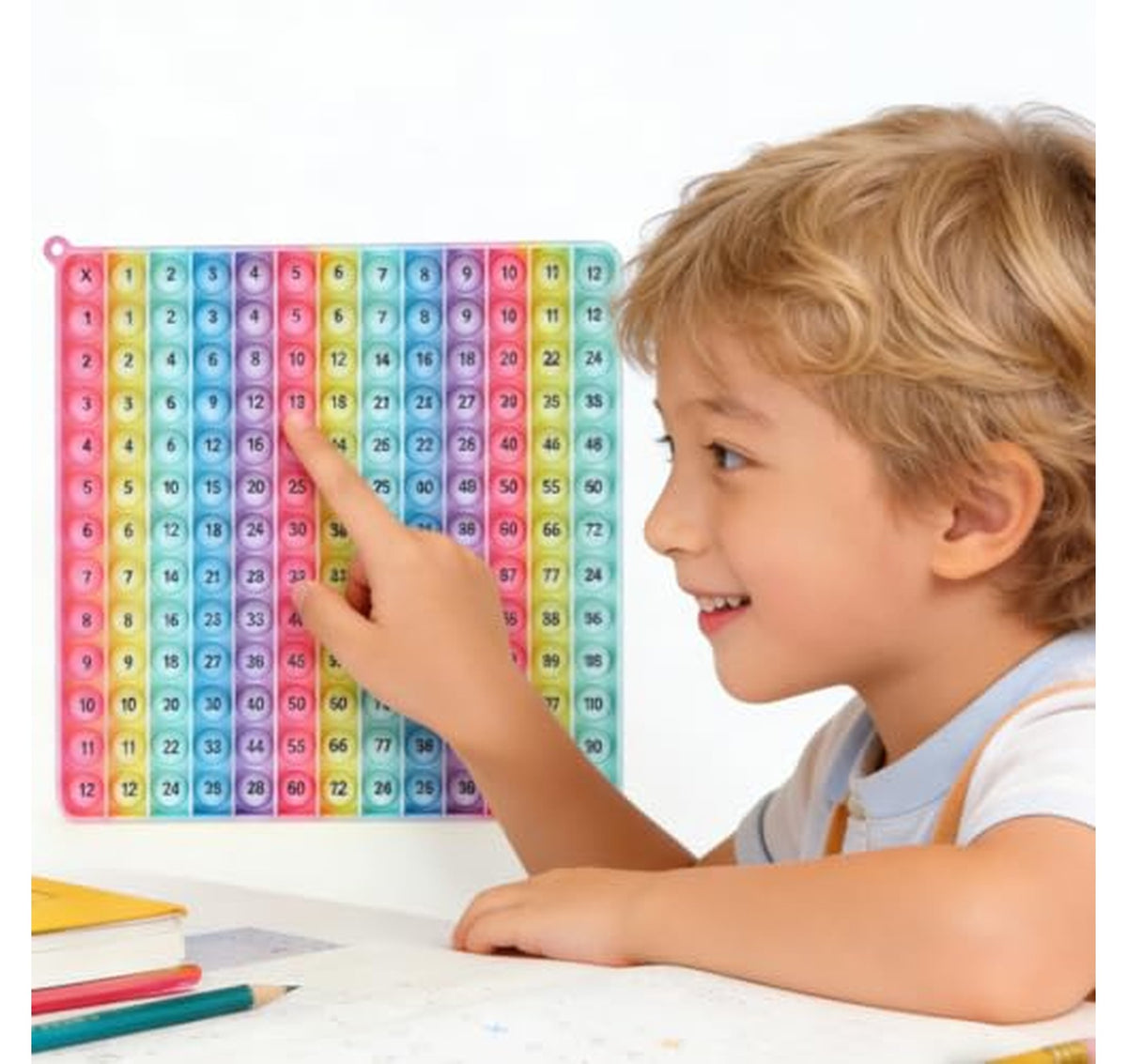 12x12 Multiplication Table Fidget Math Game Toy