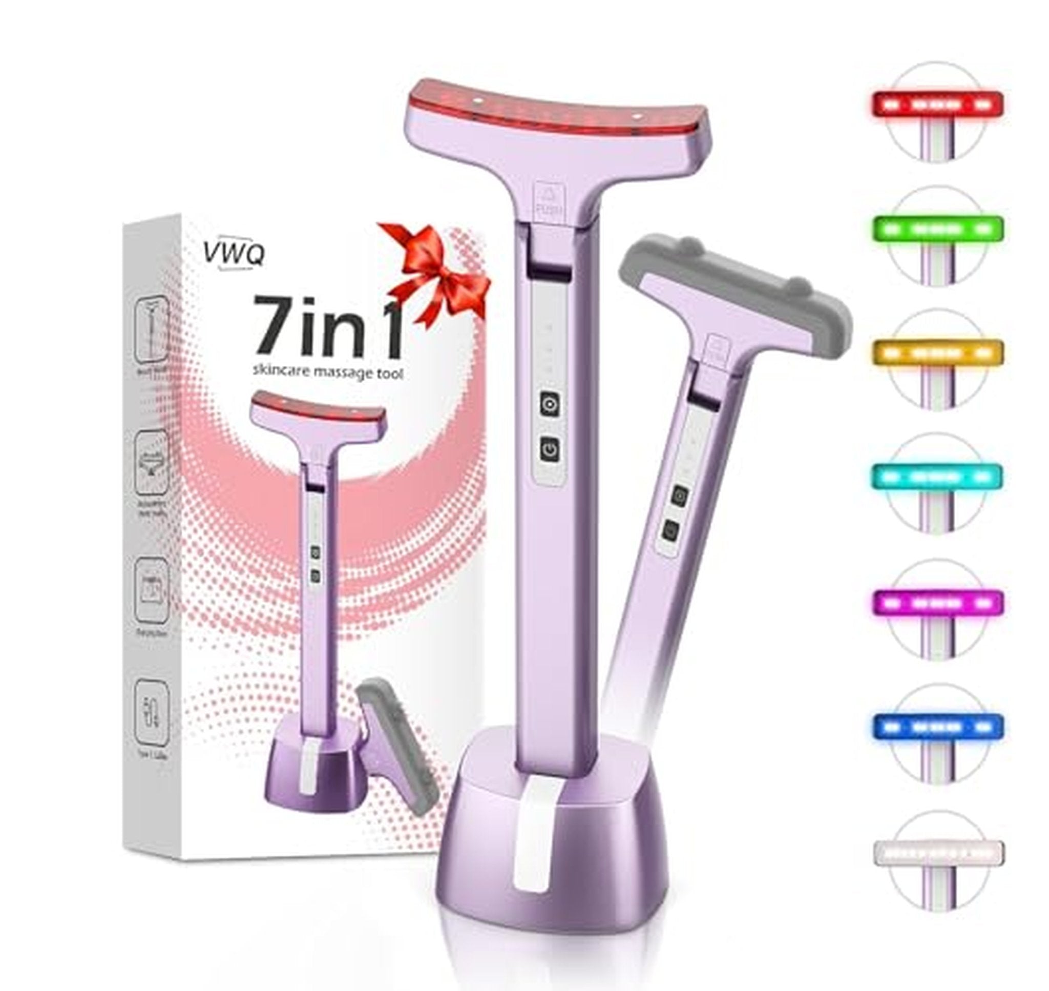 LED Red Light Therapy Facial Wand Device