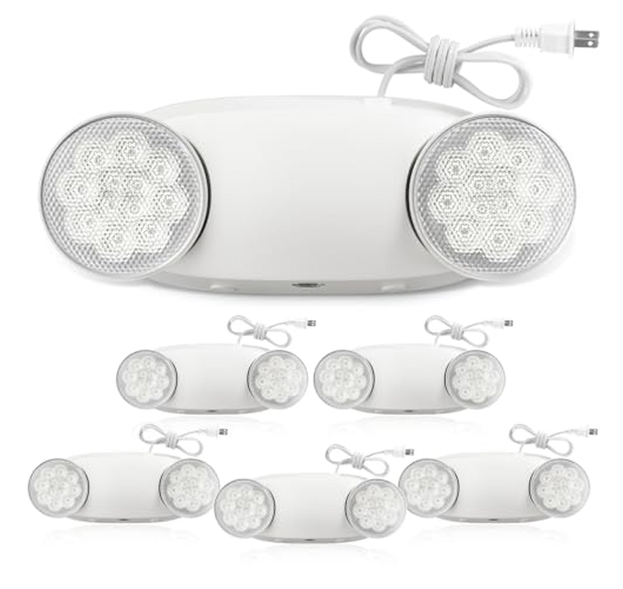 6 Pack LED Emergency Lights with Battery Backup
