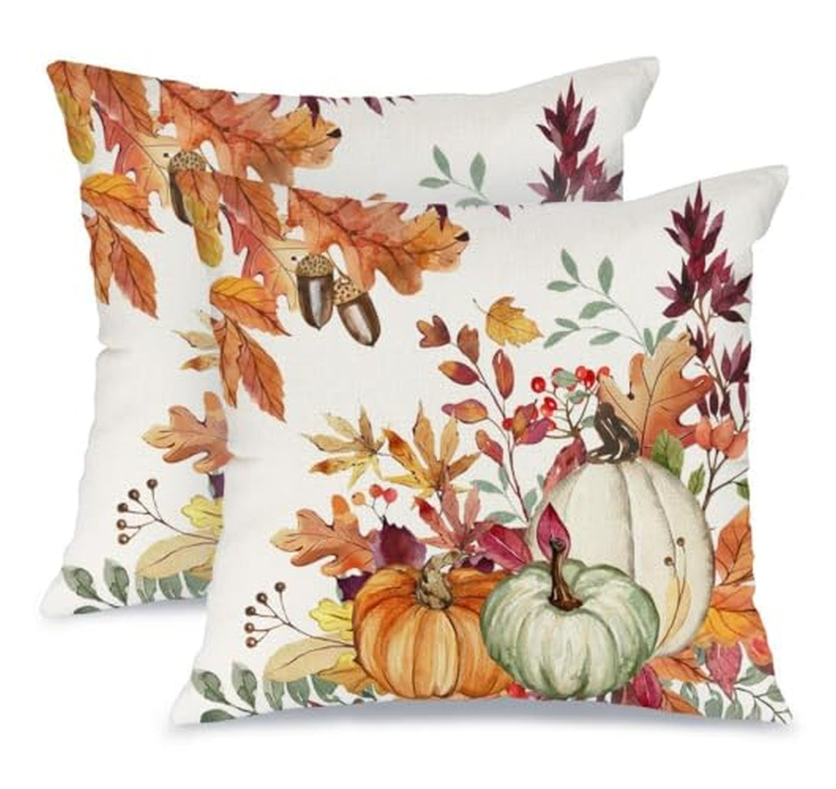 2 Pack Fall Pumpkin Throw Pillow Covers