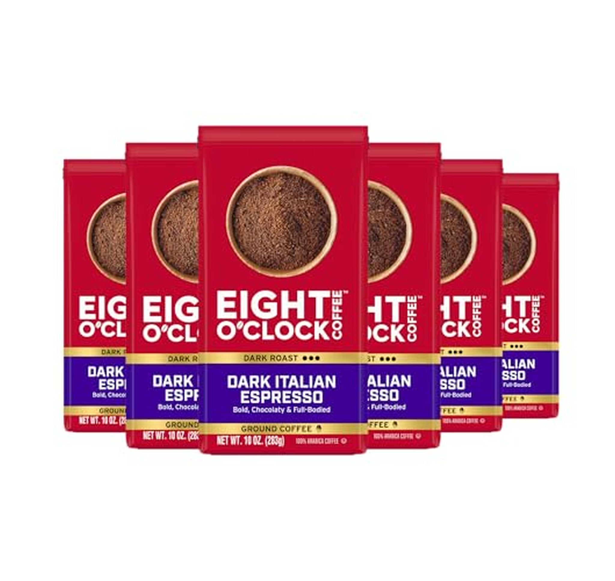 6 Pack Eight O'Clock Dark Italian Espresso Ground Coffee (OU)