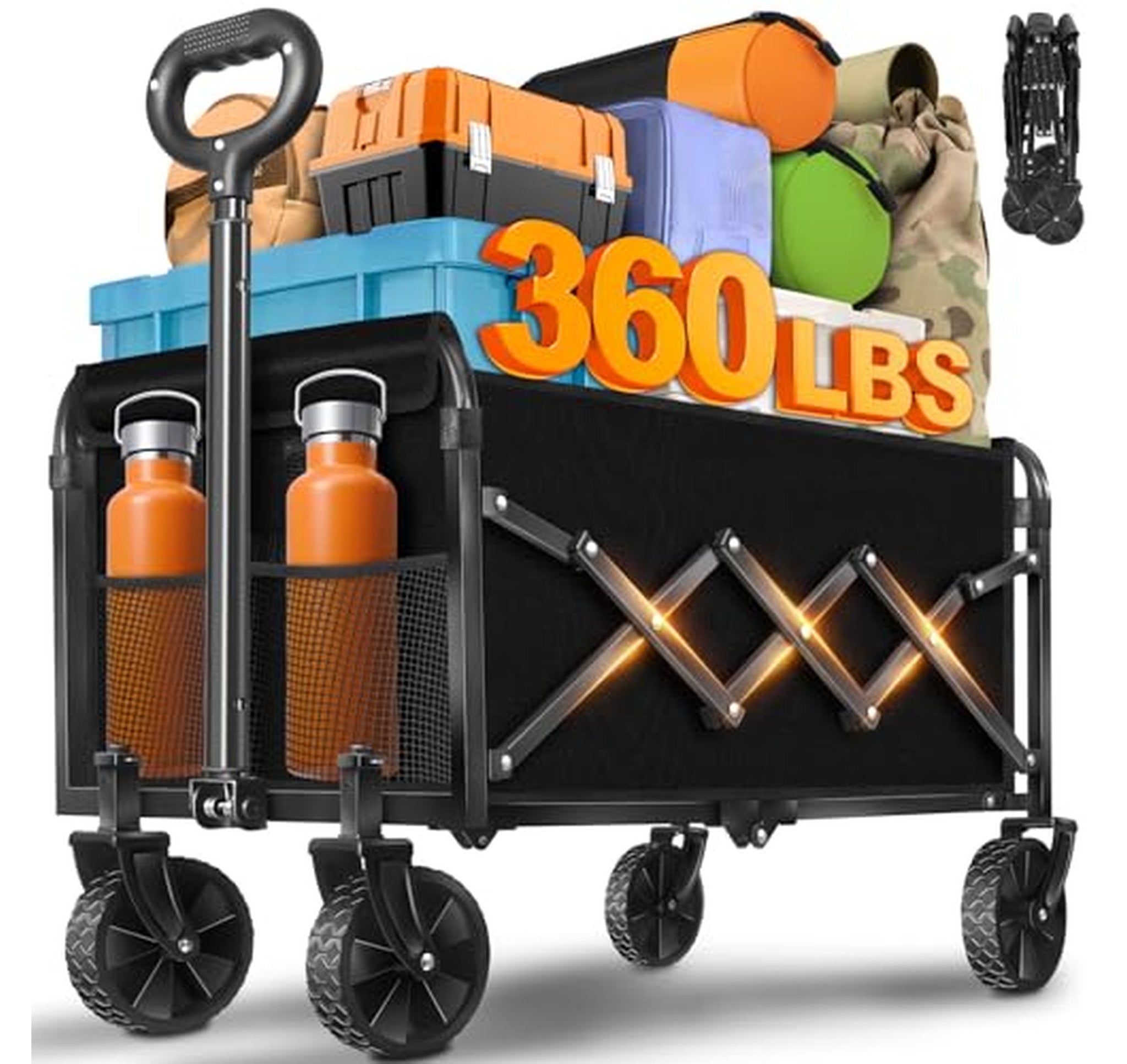 Heavy Duty Folding Utility Wagon Cart