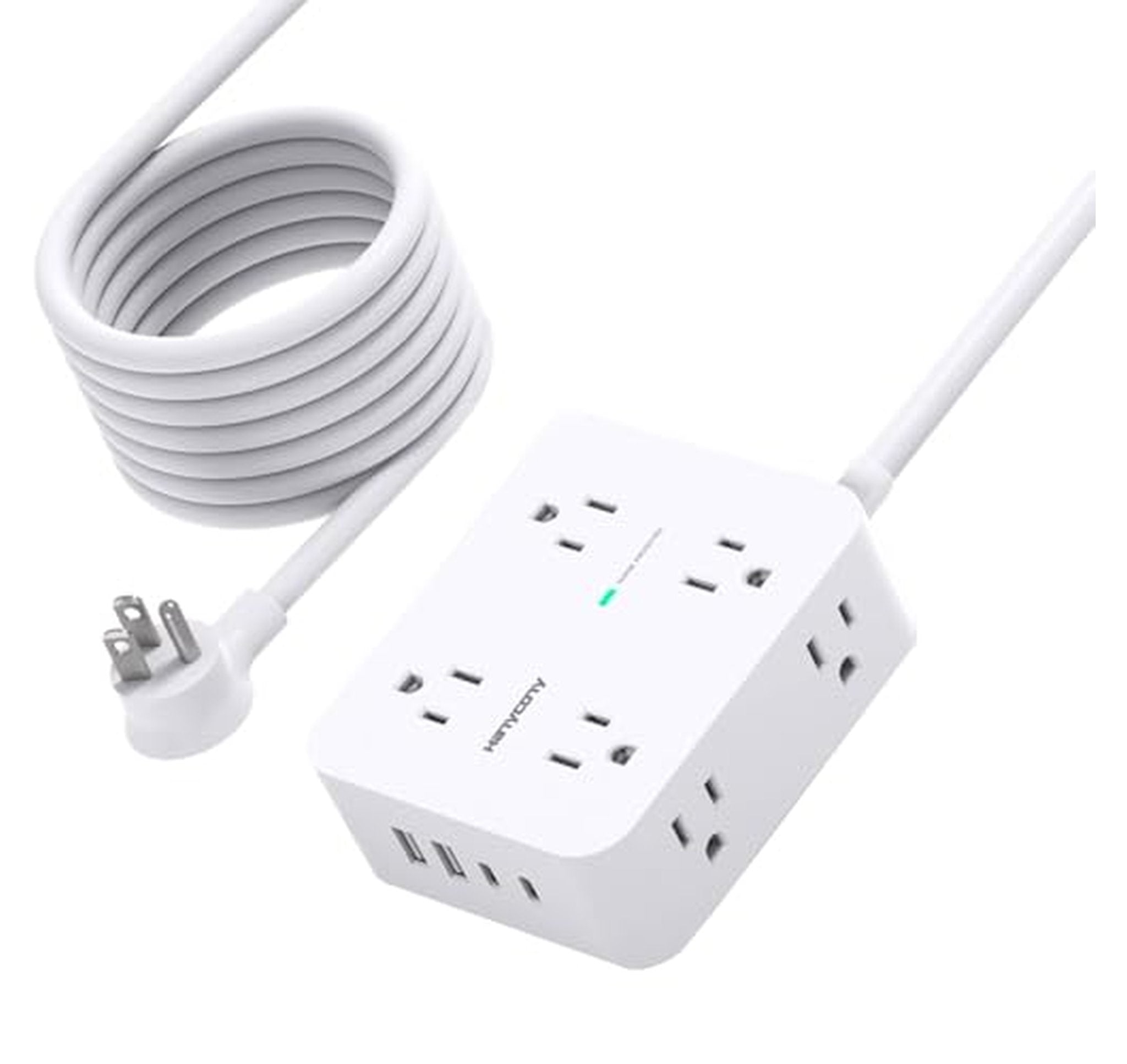 10 Ft Surge Protector Power Strip with USB C