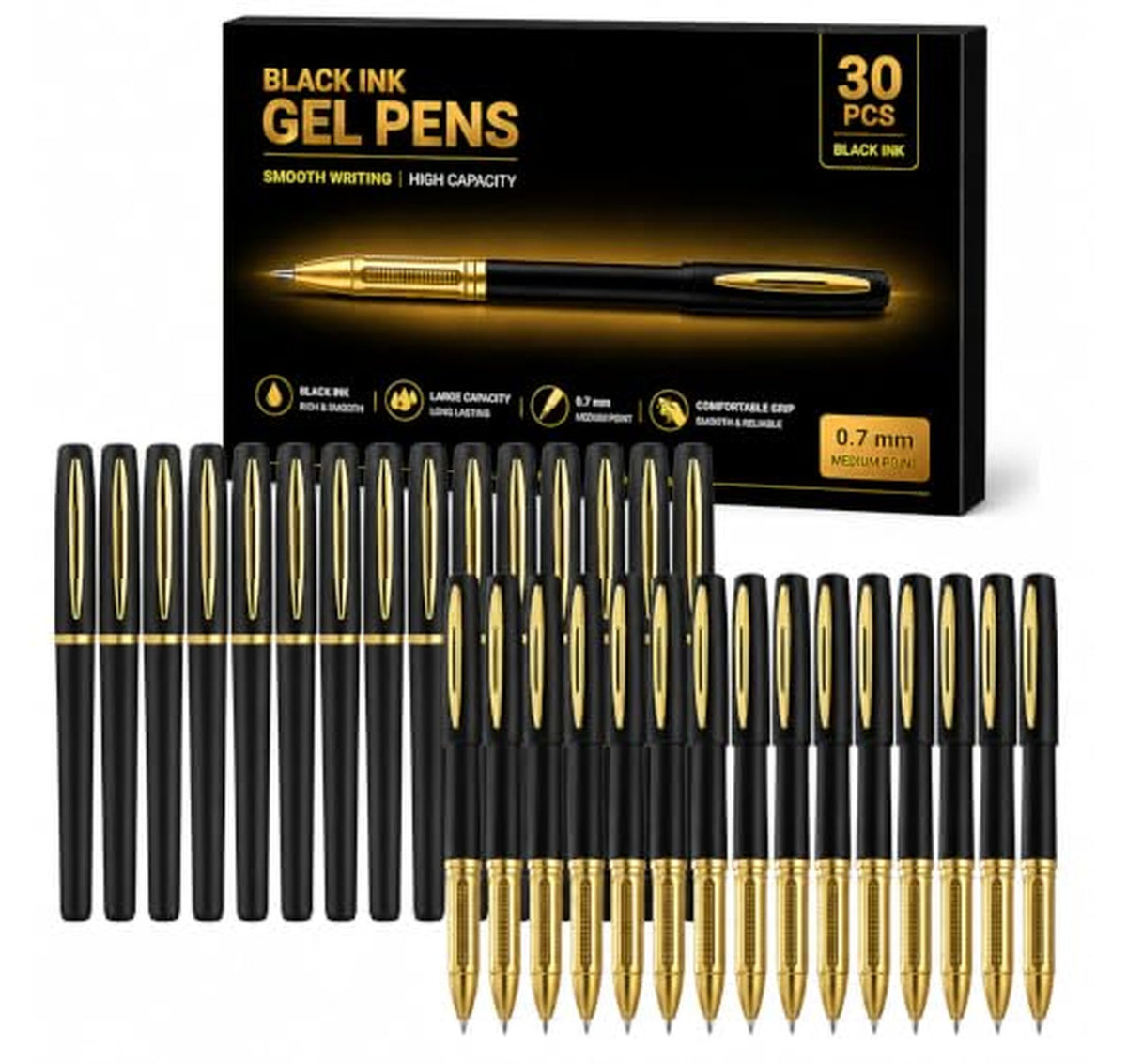 30 Count 0.7mm Medium Point Gel Pens