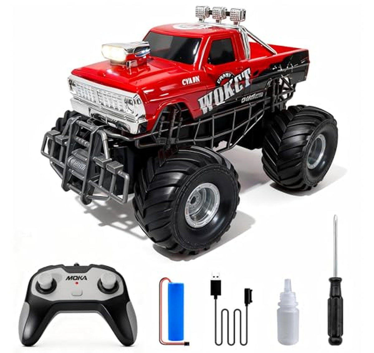 4WD RC Monster Truck with LED Lights