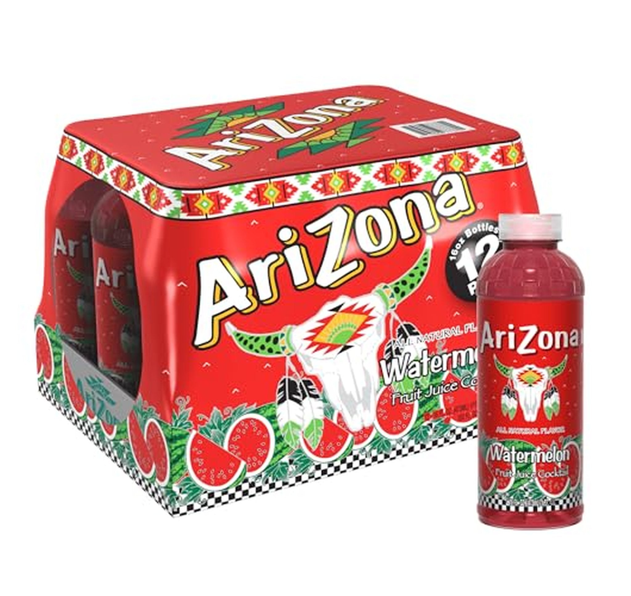 12 Pack AriZona Watermelon Fruit Juice Cocktail Cans