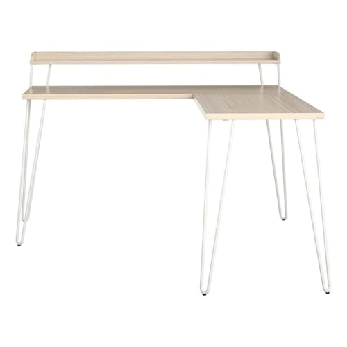 Ameriwood Home L-Shaped Desk with Riser Shelf