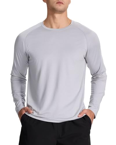 Men's Long Sleeve UPF 50 Quick Dry Rash Guard Cooling Tee