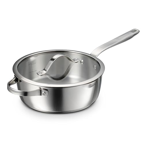 Tramontina 3.5-Quart Stainless Steel Saute Pan with Lid