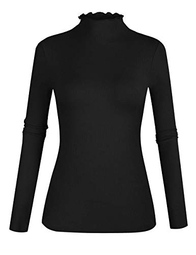 Ribbed Long Sleeve Lightweight Women’s T-Shirt Top