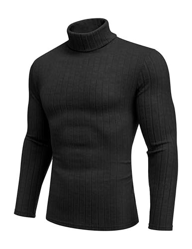 Men's Turtleneck Slim Fit Thermal Long Sleeve Shirt (6 Colors)
