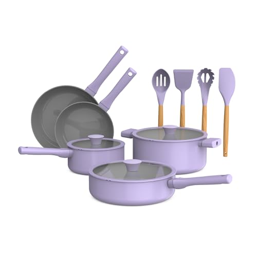 12 Piece Nonstick Ceramic Cookware Set with Utensils