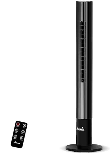 Oscillating Bladeless Tower Fan, Quiet Cooling, Remote Control