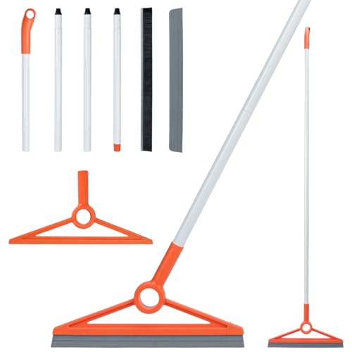 Silicone Broom and Squeegee for Indoor Floor Cleaning