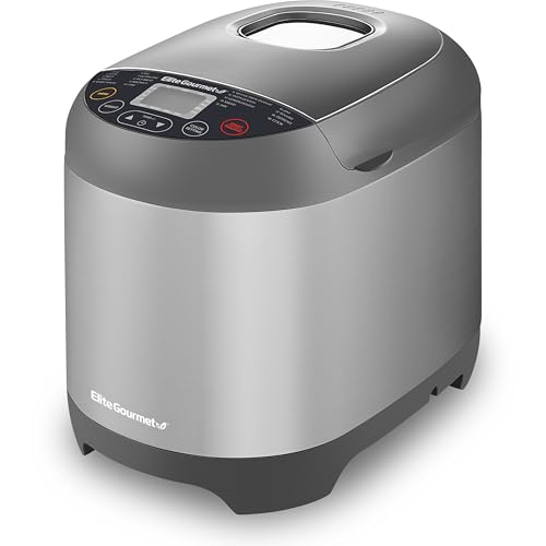 Elite Gourmet Programmable Bread Maker with 3 Loaf Sizes