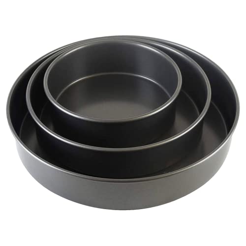 3 Piece Round Cake Pan Set Nonstick Bakeware