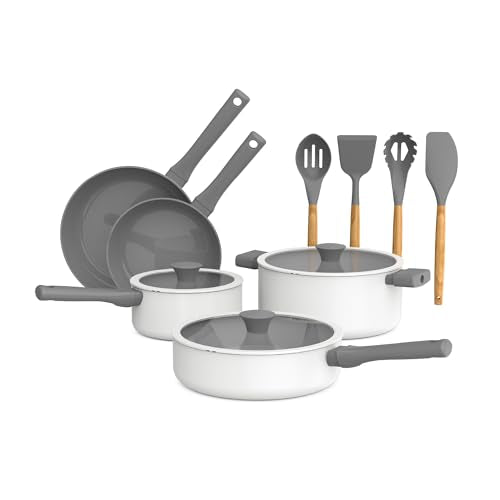 12 Piece Nonstick Ceramic Cookware Set with Utensils