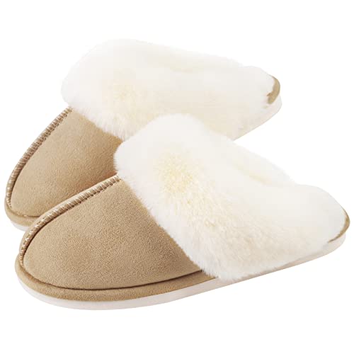 Fuzzy Memory Foam Slippers for Women Indoor Outdoor (8 Colors)