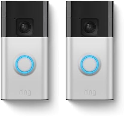 2 Pack Ring Battery Video Doorbell with Motion Alerts