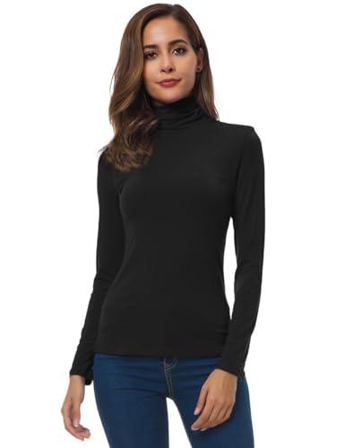 Women's Long Sleeve Turtleneck Lightweight Slim Top