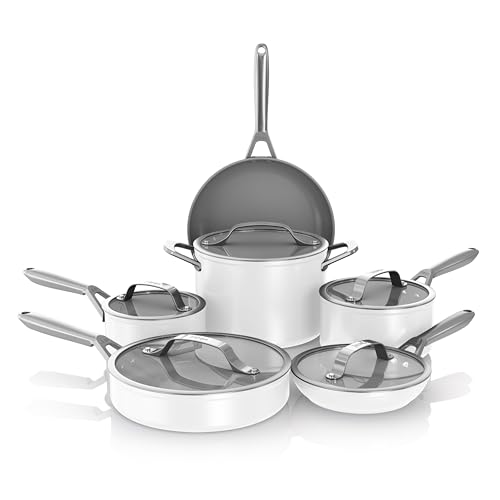 Ninja 11-Piece Ceramic Nonstick Cookware Set with Lids