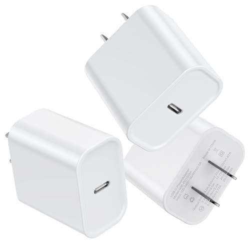 3 Pack USB C Charger Block 20W Fast Charging