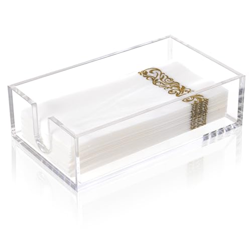 Acrylic Napkin Holder Bathroom Guest Towel Tray 9x5.5x2.5