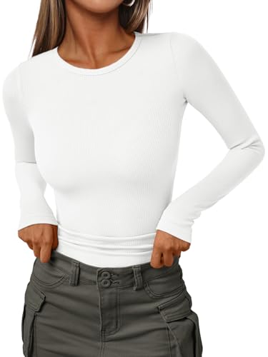 Long Sleeve Ribbed Knit Slim Fit Women's Shirt