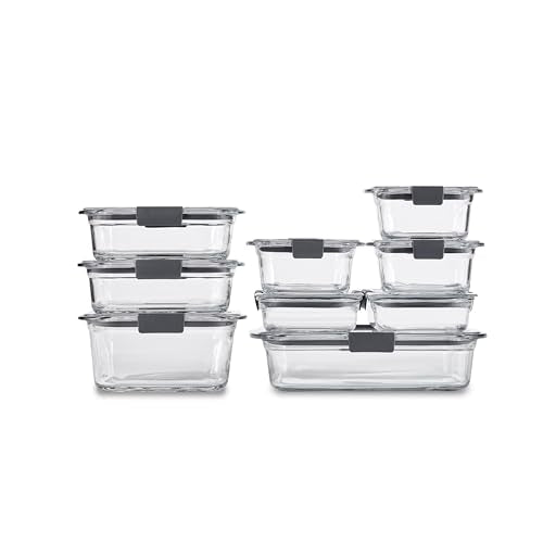9 Pack Rubbermaid Glass Food Storage Containers Leak-Proof