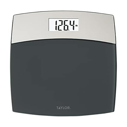 Taylor Digital Bathroom Scale, 440 lb Capacity Stainless Steel