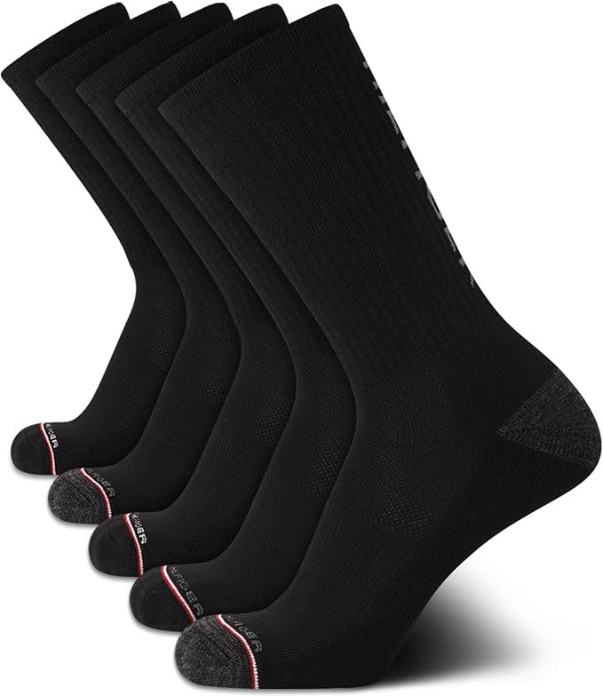 5 Pack Tommy Hilfiger Cushioned Athletic Crew Socks