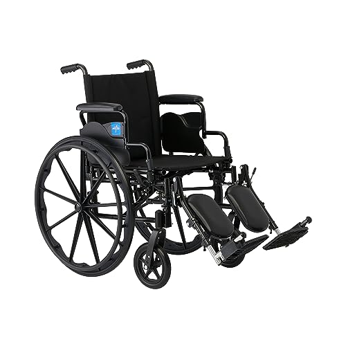 Medline Lightweight Adult Wheelchair with Elevating Leg Rests
