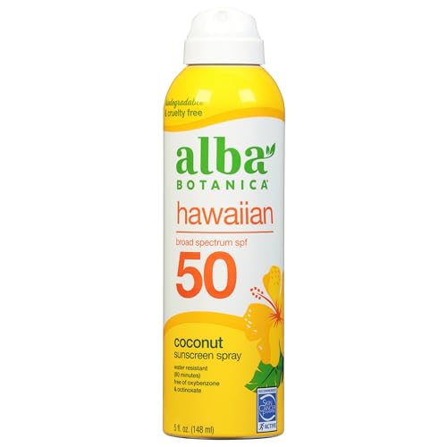 Alba Botanica SPF 50 Sunscreen Spray, Water Resistant