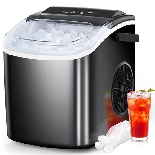 Countertop Ice Maker, Portable Self-Cleaning Machine 26.5lbs